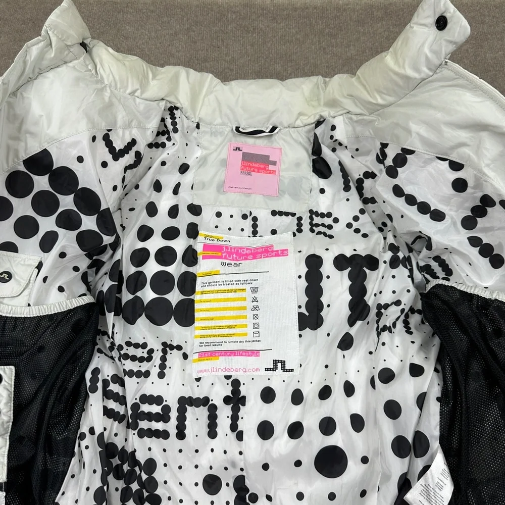 J. Lindeberg Jacket Womens Extra Large White Puffer Down Vintage Y2K - Picture 6 of 13